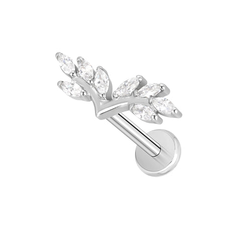 16G ASTM F136 Titanium Cartilage Helix Labret Stud Earring 1958