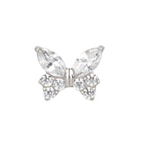 16G ASTM F136 Titanium Butterfly Labret Stud