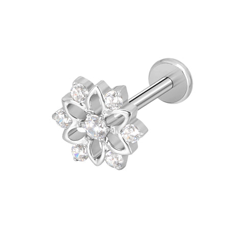 16G ASTM F136 Titanium Star Cartilage Helix Labret Stud Earring 1966