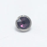 16G ASTM F136 Titanium Labret Stud Dermal Piercing Bezel Cubic Zirconia 3mm 4mm 5mm