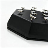 16G Internal Thread Tomb Shape Leather Piercing Jewelry Display for Labret Stud