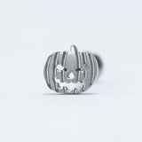 16G ASTM F136 Titanium Labret Stud Halloween Skull Pirate Pumpkin Bone Bat 0289