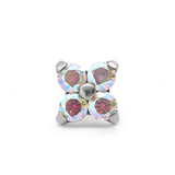 16G ASTM F136 Titanium 4 Clover Earring Stud