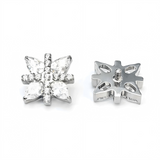 16G ASTM F136 Titanium Star Waterdrop CZ Butterfly Labret Stud Earring