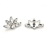 16G ASTM F136 Titanium 3 Marquise Labret Stud Earring