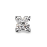 16G ASTM F136 Titanium 4 Clover Earring Stud