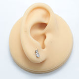 16G ASTM F136 Titanium Labret Stud Pineapple Ties Rabbit Ear