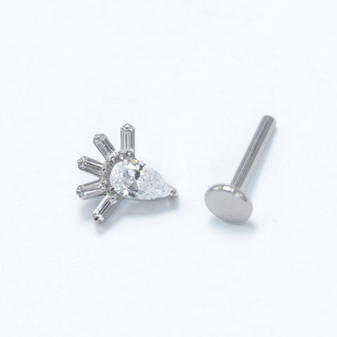 16G ASTM F136 Titanium Labret Stud Piercing Jewelry