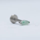 16G ASTM F136 Titanium Nature Stone Onyx Labret Stud Horse Eye