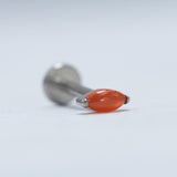 16G ASTM F136 Titanium Nature Stone Onyx Labret Stud Horse Eye