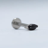 16G ASTM F136 Titanium Nature Stone Onyx Labret Stud Horse Eye