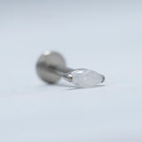 16G ASTM F136 Titanium Nature Stone Onyx Labret Stud Horse Eye