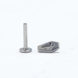 16G ASTM F136 Titanium Labret Stud Halloween Skull Pirate Pumpkin Bone Bat 0289