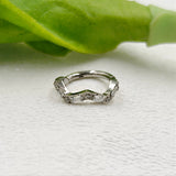 16G ASTM F136 Titanium Waved Hinged Segment Ring Clicker