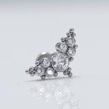 16G ASTM F136 Titanium Cartilage Helix Labret Stud Earring