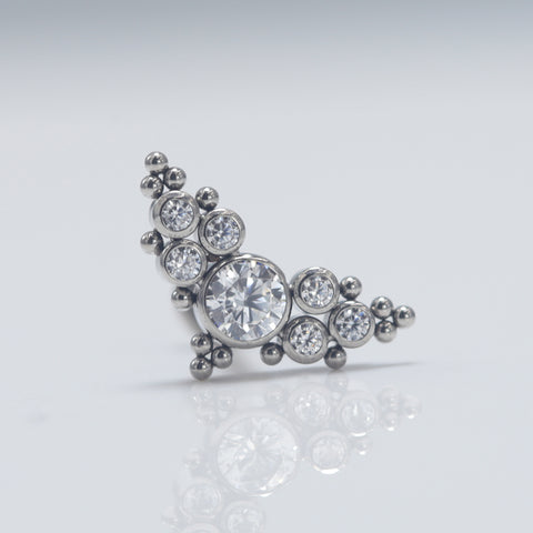 16G ASTM F136 Titanium Cartilage Helix Labret Stud Earring