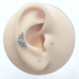 16G ASTM F136 Titanium Cartilage Helix Labret Stud Earring