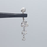 14G ASTM F136 Titanium Pendant Dangle Belly Button Ring