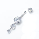 14G ASTM F136 Titanium Pendant Dangle Belly Button Ring