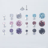 16G ASTM F136 Titanium Labret Stud Prong Setting