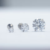 16G ASTM F136 Titanium Labret Stud Prong Setting