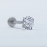 16G ASTM F136 Titanium Labret Stud Prong Setting