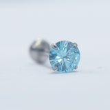 16G ASTM F136 Titanium Labret Stud Prong Setting
