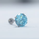 16G ASTM F136 Titanium Labret Stud Prong Setting