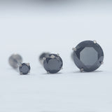 16G ASTM F136 Titanium Labret Stud Prong Setting