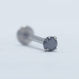16G ASTM F136 Titanium Labret Stud Prong Setting