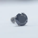 16G ASTM F136 Titanium Labret Stud Prong Setting