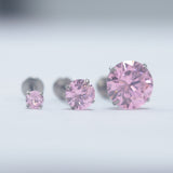 16G ASTM F136 Titanium Labret Stud Prong Setting