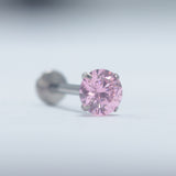 16G ASTM F136 Titanium Labret Stud Prong Setting