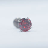 16G ASTM F136 Titanium Labret Stud Prong Setting