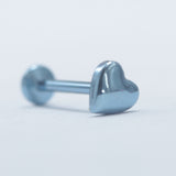 16G ASTM F136 Titanium Heart Labret Stud