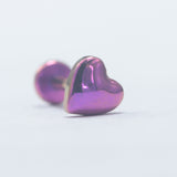 16G ASTM F136 Titanium Heart Labret Stud