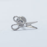 16G ASTM F136 Titanium Scissors Labret Stud Earring