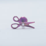 16G ASTM F136 Titanium Scissors Labret Stud Earring