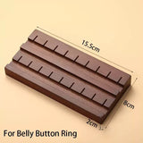 Wood Jewelry Display for Labret Belly Ring Nose Clickers