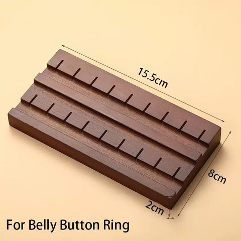 Wood Jewelry Display for Labret Belly Ring Nose Clickers