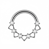 16G ASTM F136 Titanium Spike Cone Clicker Hinged Segment Ring