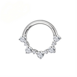16G ASTM F136 Titanium Big Small Alternate Hinged Segment Ring Septum Clicker Daith Ring
