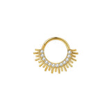 16G ASTM F136 Titanium Thorn Hinged Segment Ring Septum Clicker