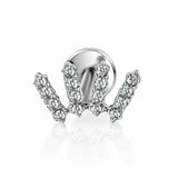16G ASTM F136 Titanium Crown Labret Stud Internal Thread