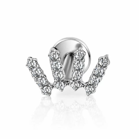 16G ASTM F136 Titanium Crown Labret Stud Internal Thread