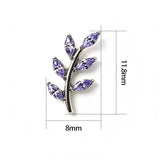 16G ASTM F136 Titanium 6 Marquise CZ Leaf Labret Stud Earring 0291