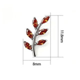 16G ASTM F136 Titanium 6 Marquise CZ Leaf Labret Stud Earring 0291