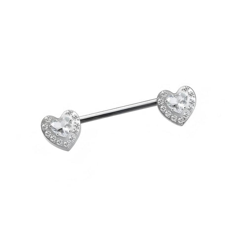 14G ASTM F136 Titanium Heart Bowknot Flower Nipple Piercing Ring Barbell