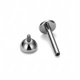 16G Labret Stud Threadless Internal Threaded Bezel Setting CZ