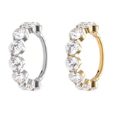 16G ASTM F136 Titanium 3MM CZ Hinged Segment Ring Clicker